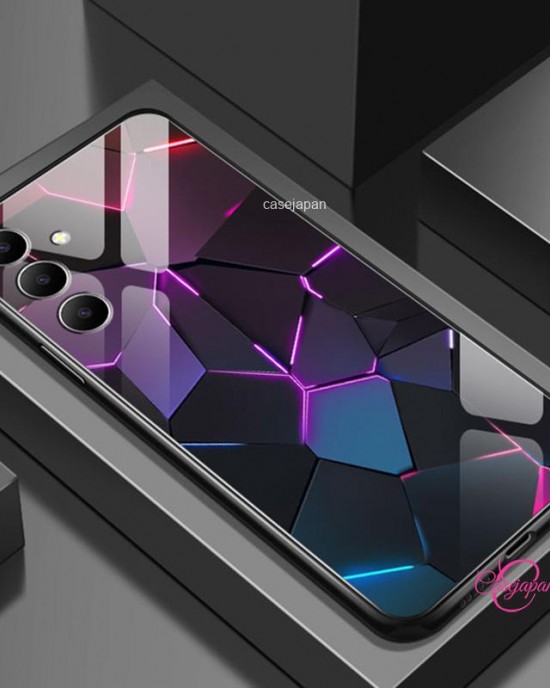 Samsung 携帯電話ケース A54 新しいシンプルなダークパープルオーロラ強化ガラスハードケース Samsung 携帯電話ケース A54 新しいシンプルなダークパープルオーロラ強化ガラスハードケース