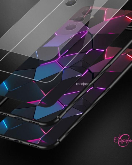 Samsung 携帯電話ケース A54 新しいシンプルなダークパープルオーロラ強化ガラスハードケース Samsung 携帯電話ケース A54 新しいシンプルなダークパープルオーロラ強化ガラスハードケース