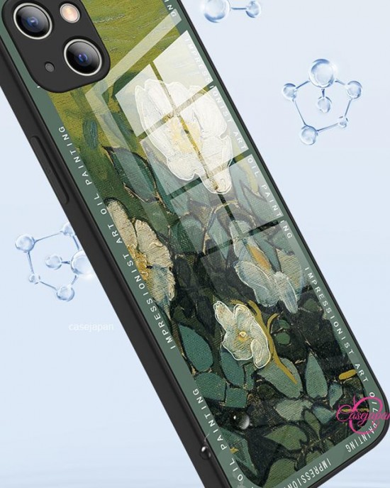 Iphone 15 14 携帯電話ケース新しいガラスに適した油絵日の出 Iphone 15 14 携帯電話ケース新しいガラスに適した油絵日の出