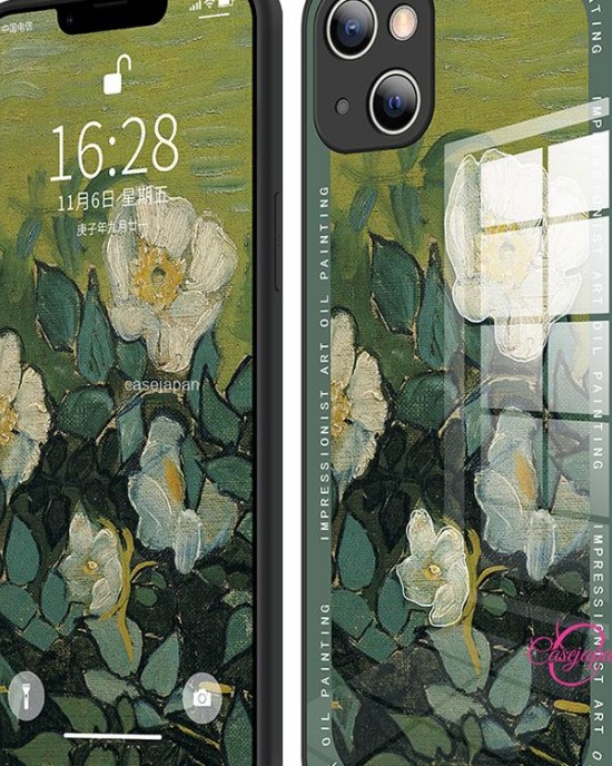 Iphone 15 14 携帯電話ケース新しいガラスに適した油絵日の出 Iphone 15 14 携帯電話ケース新しいガラスに適した油絵日の出