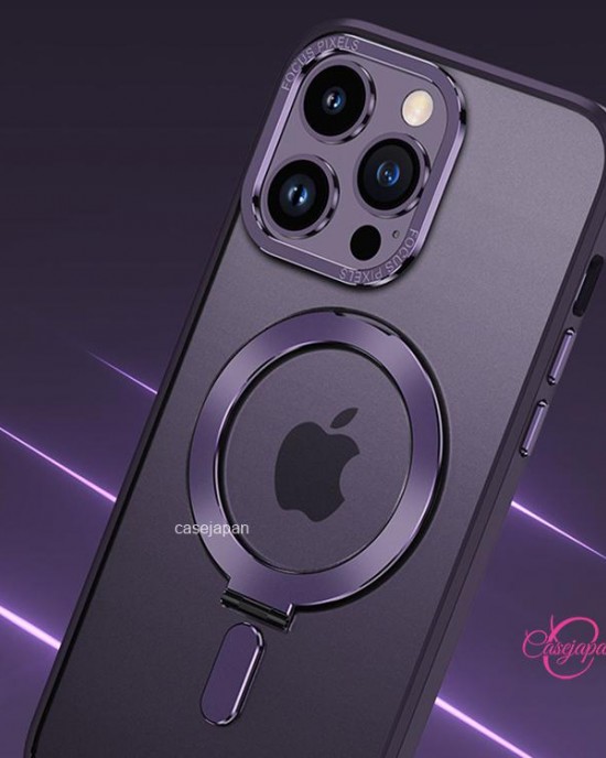 Apple 15 14 携帯電話ケースに適しています磁気吸引ブラケット落下防止保護カバー透明マット高級感 Apple 15 14 携帯電話ケースに適しています磁気吸引ブラケット落下防止保護カバー透明マット高級感