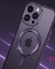 Apple 15 14 携帯電話ケースに適しています磁気吸引ブラケット落下防止保護カバー透明マット高級感 Apple 15 14 携帯電話ケースに適しています磁気吸引ブラケット落下防止保護カバー透明マット高級感