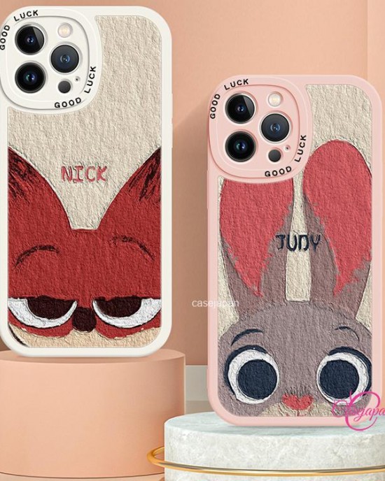 Iphone15 14 油絵愛好家に最適なウサギの携帯電話ケース新しいニック ジュディ Iphone15 14 油絵愛好家に最適なウサギの携帯電話ケース新しいニック ジュディ