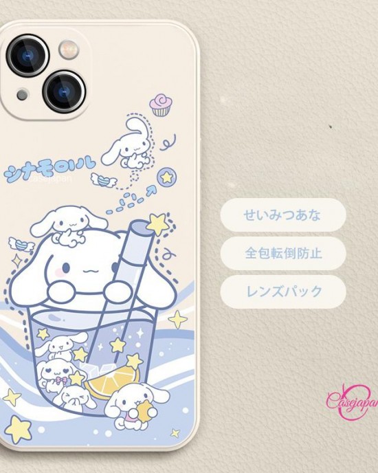 Apple 15 かわいい女性用電話ケース 漫画のカップル パチャ犬 Apple 15 かわいい女性用電話ケース 漫画のカップル パチャ犬