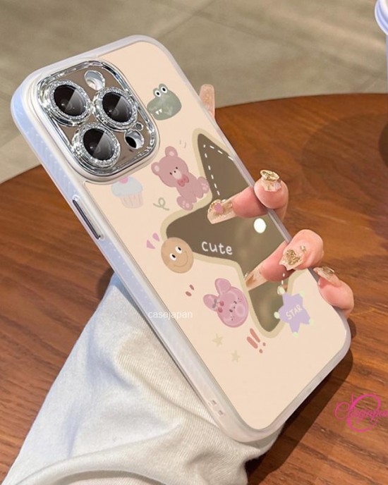 化粧直し用ミラー付きアップル15 Promax携帯ケース 化粧直し用ミラー付きアップル15 Promax携帯ケース
