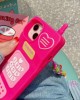 ピンクのレトロな3d携帯電話iphone用ソフトシリコンカバー11ケース保護iphone 14 15 Pro Max ピンクのレトロな3d携帯電話iphone用ソフトシリコンカバー11ケース保護iphone 14 15 Pro Max