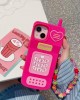 ピンクのレトロな3d携帯電話iphone用ソフトシリコンカバー11ケース保護iphone 14 15 Pro Max ピンクのレトロな3d携帯電話iphone用ソフトシリコンカバー11ケース保護iphone 14 15 Pro Max