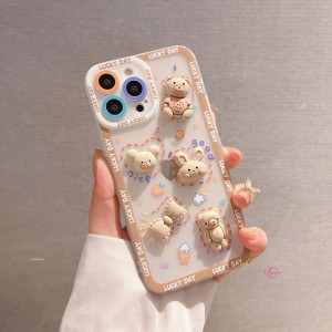 3dかわいい電話ケースiphone用プロカメラ付きソフトフォンケース15 Promaxバックカバー