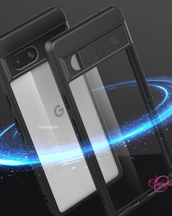 Google ピクセル 7a 携帯電話ケース新しい Google 保護カバー黒の境界線と透明 Google ピクセル 7a 携帯電話ケース新しい Google 保護カバー黒の境界線と透明