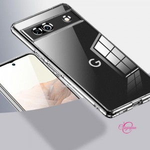 落下防止シリコンエアバッグソフトシェルgooglepixel7aマットシンプル