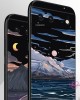 Google Pixel7a 携帯電話ケース シリコーン ソフト シェル アイスランドの漫画の風景 Google Pixel7a 携帯電話ケース シリコーン ソフト シェル アイスランドの漫画の風景